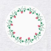 Lijst van Florence met roze roze roze bloemen Labels (Design 1)