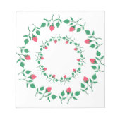 Lijst van Florence met roze roze roze bloemen Notitieblok (Voorkant)