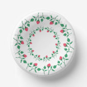 Lijst van Florence met roze roze roze bloemen Papieren Kommen (Voorkant)