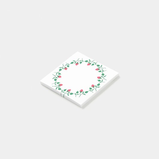 Lijst van Florence met roze roze roze bloemen Post-it® Notes (Schuin)