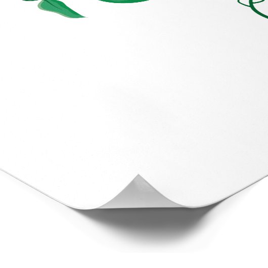 Lijst van Florence met roze roze roze bloemen Poster (Hoek)