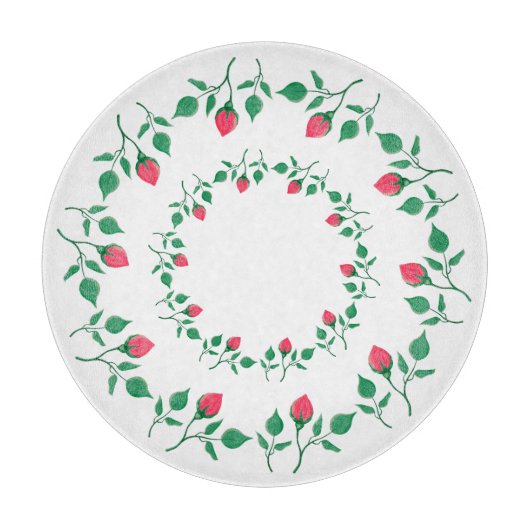 Lijst van Florence met roze roze roze bloemen Snijplank (Voorkant)