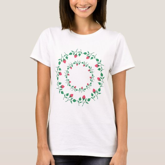 Lijst van Florence met roze roze roze bloemen T-shirt (Voorkant)
