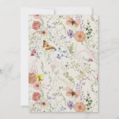 Lijst van geperste wilde bloemen 40e verjaardag kaart (Achterkant)