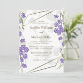 Lijst van goudgeometrische waterverf bladbloem kaart (Staand voorkant)