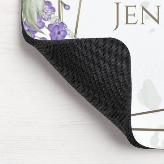 Lijst van goudgeometrische waterverf bladbloem muismat (Hoek)