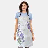 Lijst van goudgeometrische waterverf bladbloem schort (Gedragen)