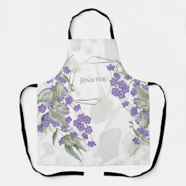 Lijst van goudgeometrische waterverf bladbloem schort