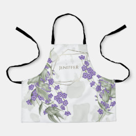 Lijst van goudgeometrische waterverf bladbloem schort