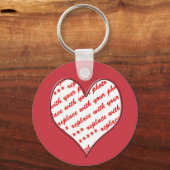 Lijst van Heart Shaped Red Photo Sleutelhanger (Voorkant)