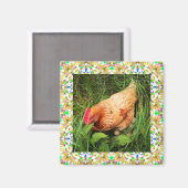 Lijst van het blauwe vierkant van het lentegroen e magneet (Voorkant / Achterkant)