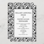 Lijst van het donkere en witte Floral Kaart (Voorkant / Achterkant)