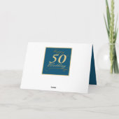 Lijst van het "Happy 50th Wedding Jubileum"+Foto Feestdagen Kaart (Achterkant)