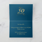 Lijst van het "Happy 50th Wedding Jubileum"+Foto Feestdagen Kaart (Binnen)