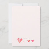 Lijst van het hart Foto geboorteaankondiging Kaart (Achterkant)