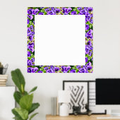 Lijst van het Paarse Afbeelding van Pansies, Poste Poster (Thuiskantoor)