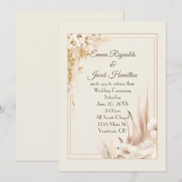 Lijst van het Zachte Floral Wedding Kaart