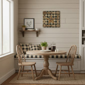 Lijst van hout en ster vierkante klok