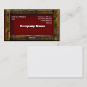 Lijst van hout visitekaartje (Voorkant / Achterkant)