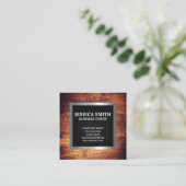 Lijst van hout | Zwart zilvervormer Vierkante Visitekaartje (Staand voorkant)