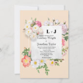 Lijst van ivoorroze rode bloem kaart (Voorkant)