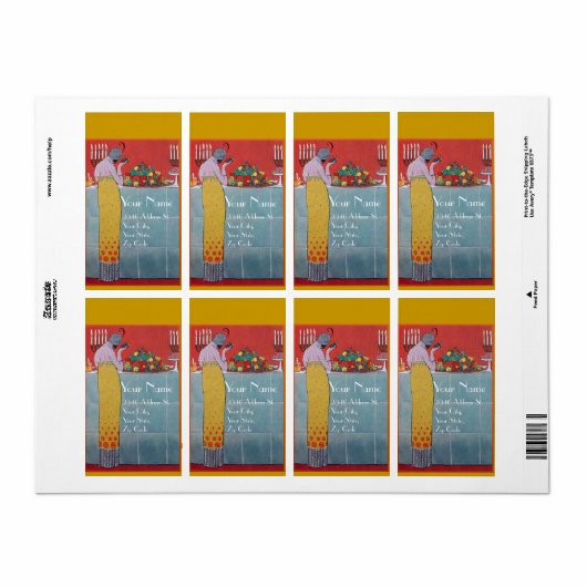 LIJST VAN KERNEN EN FRUITS, VASTGESTELD ART DECO W ETIKET (Full Sheet)