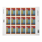 LIJST VAN KERNEN EN FRUITS, VASTGESTELD ART DECO W ETIKET (Full Sheet)