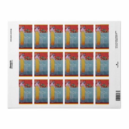 LIJST VAN KERNEN EN FRUITS, VASTGESTELD ART DECO W ETIKET (Full Sheet)