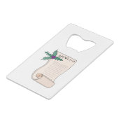 Lijst van Kerstmis Creditkaart Flessenopener (Voorkant Gekanteld)