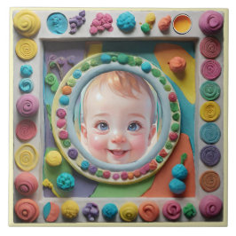 Lijst van klei tegeltje