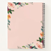 Lijst van kleurrijke bloemen notitieboek (Achterkant)