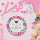 Lijst van kleurrijke cirkelbloemen van 2017 papieren bordje (Feest)