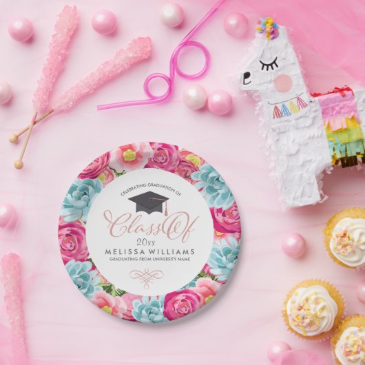 Lijst van kleurrijke cirkelbloemen van 2017 papieren bordje (Feest)