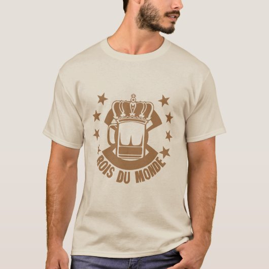 Lijst van koningen van de wereld biere kroon alcoh t-shirt (Voorkant)