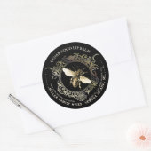 Lijst van koningin Bee Gold Ronde Sticker (Envelop)