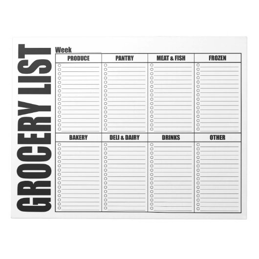 Lijst van koopvaardijproducten notitieblok (Voorkant)