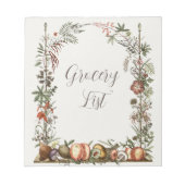 Lijst van kruideniers notitieblok (Voorkant)