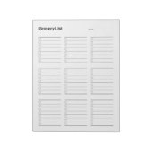 Lijst van kruideniers notitieblok (Linkerzijde)