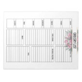 Lijst van kruideniers notitieblok (Voorkant)