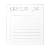 Lijst van kruideniers | Vakken 40 Traanwegpaden Notitieblok (Voorkant)