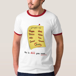 Lijst van kruidenierswaren t-shirt