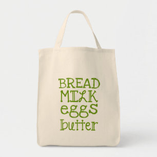 Lijst van kruidenierswaren tote bag
