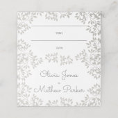  lijst van Leafy Wedding Plaatskaartje (Buitenkant ongevouwen)