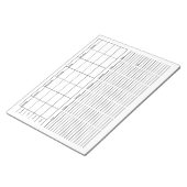 Lijst van maaltijden en kruidenierswaren notitieblok (Schuin)