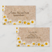 Lijst van madeliefjes visitekaartje (Voorkant / Achterkant)