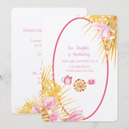 Lijst van Magnolia onze dochter studeert linen i Kaart (Voorkant / Achterkant)