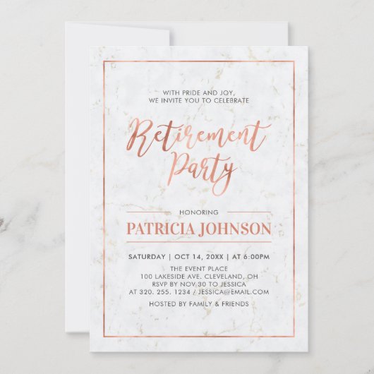 Lijst van marmer en koper | Moderne Pensioenpartij Kaart (Voorkant)