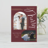 Lijst van Merry and Married Photo Arch Feestdagenkaart (Staand voorkant)