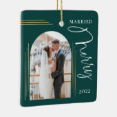 Lijst van Merry and Married Photo Arch Keramisch Ornament (Rechts)
