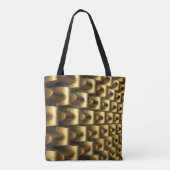 Lijst van messing metaal tote bag (Achterkant)